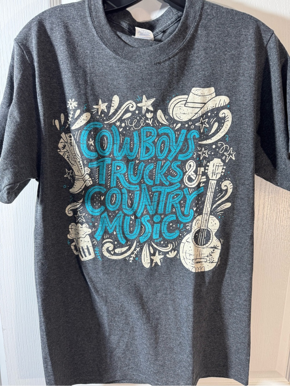 Grey 'Cowboys Trucks & Country Music' Graphic Tee - Blue Print